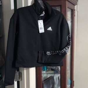 Adidas Kids Black and White Jacket